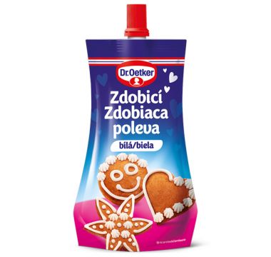 Zdobicí poleva bílá 140g