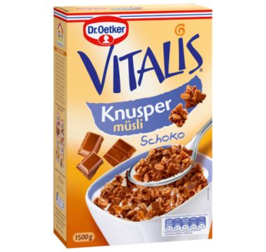 Vitalis křupavé müsli čokoládové 1,5 kg