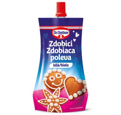 Zdobicí poleva bílá 140g