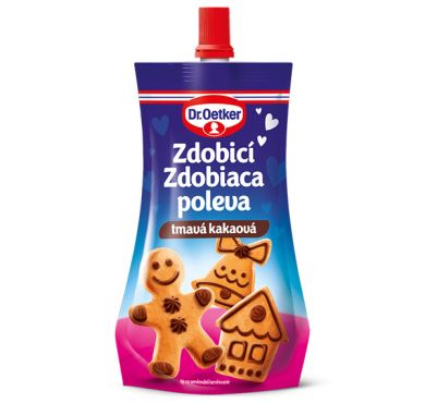 Zdobicí poleva tmavá kakaová 140g