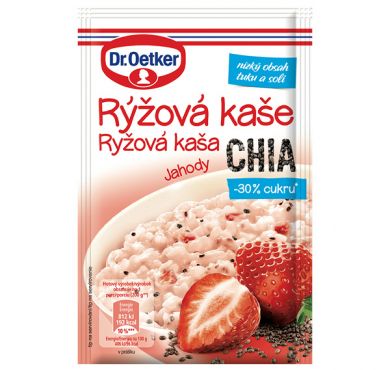 Rýžová kaše Jahody, CHIA 50g