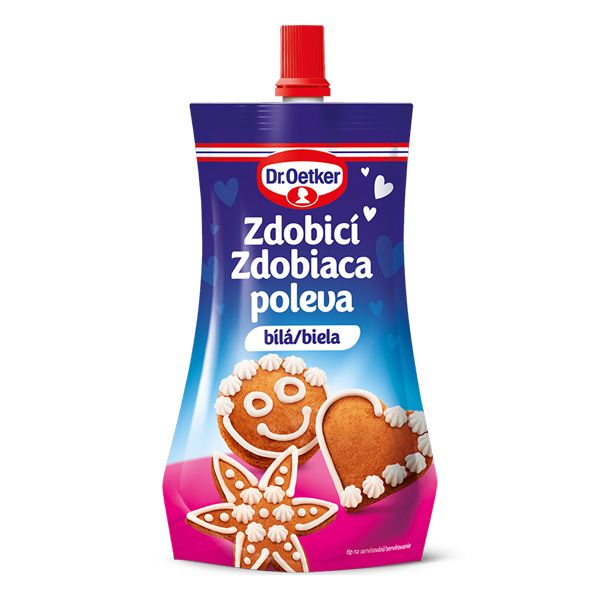 Zdobicí poleva bílá 140g