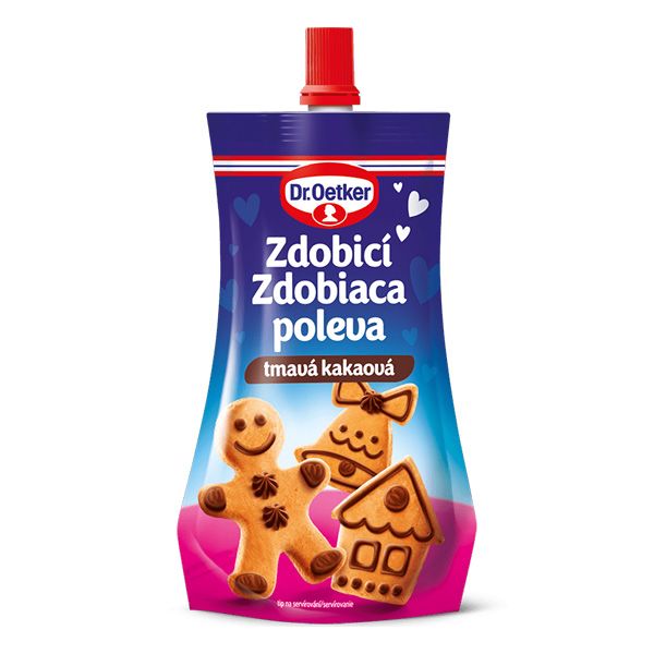 Zdobicí poleva tmavá kakaová 140g